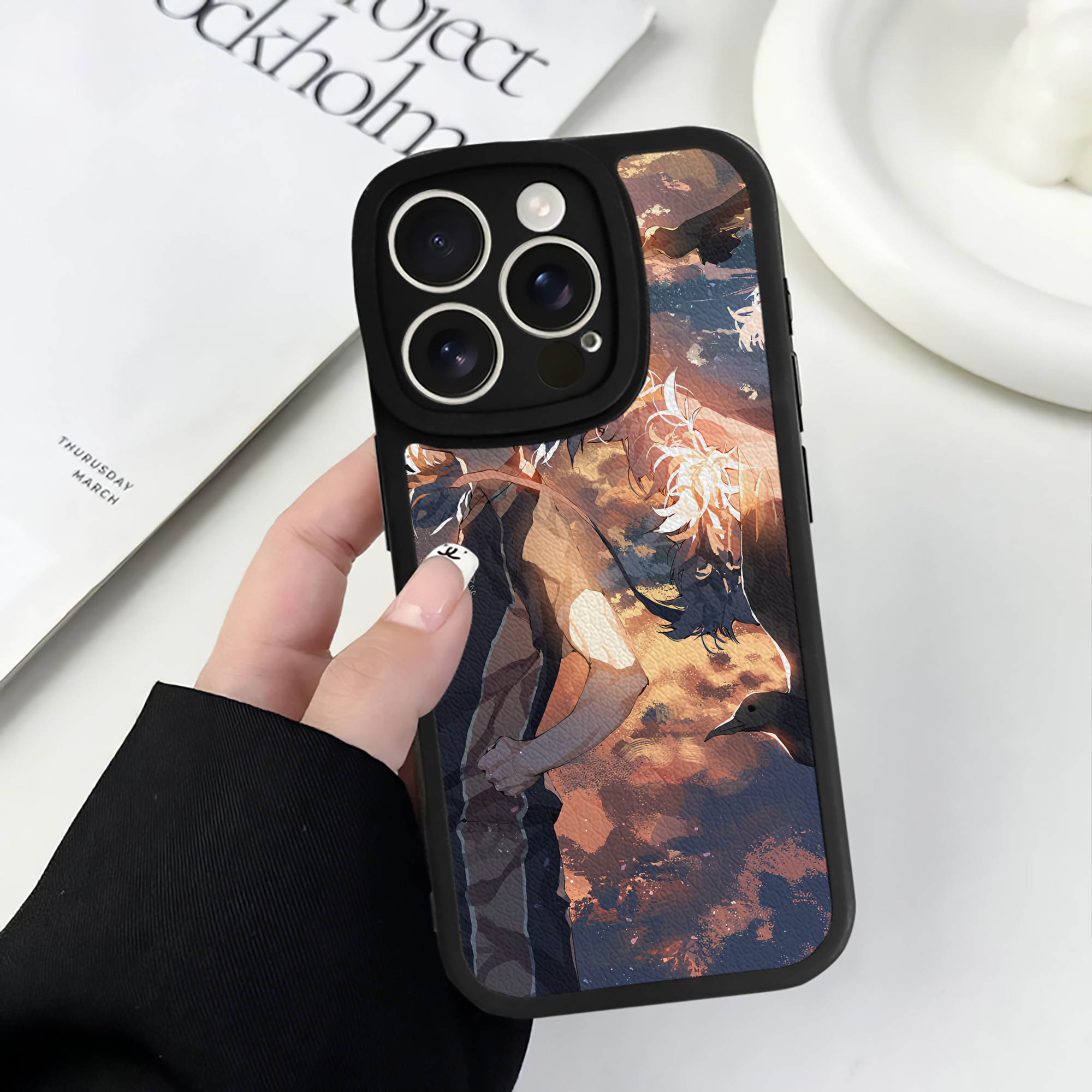 （画像用） ハイキュー!! Haikyu!! 【iPhone 16シリーズ対応】シリコンスマホケース（レザー調） 材質：シリコン